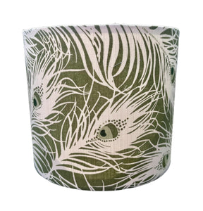 Olive Feathers Lamp Shade