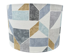 Load image into Gallery viewer, Geometric Ochre/Charcoal Lamp Shade