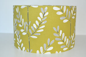 Lime Green Leaves Lamp Shade