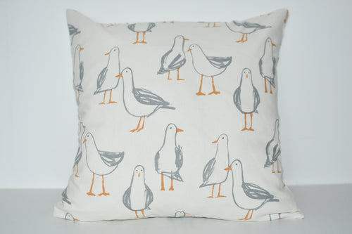 Quirky White Seagull Cushion