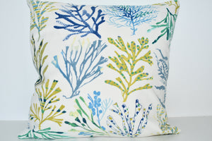 Blue/Green Coral Cushion