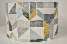 Load image into Gallery viewer, Geometric Ochre/Charcoal Lamp Shade
