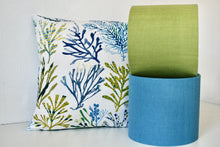 Load image into Gallery viewer, Blue/Green Coral Cushion