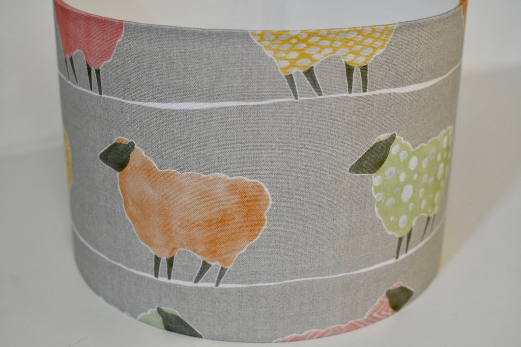 Folk Art Sheep Lamp Shade